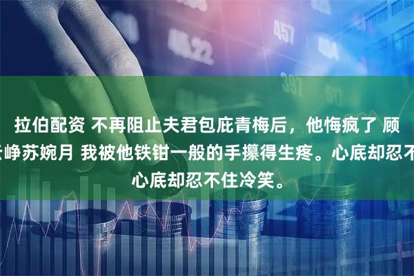 拉伯配资 不再阻止夫君包庇青梅后，他悔疯了 顾令宜傅云峥苏婉月 我被他铁钳一般的手攥得生疼。心底却忍不住冷笑。