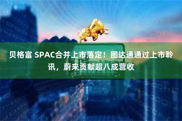 贝格富 SPAC合并上市落定！图达通通过上市聆讯，蔚来贡献超八成营收